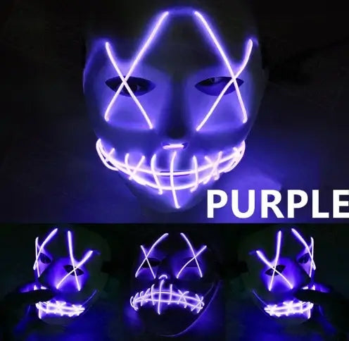 LED Glowing Halloween Face Mask