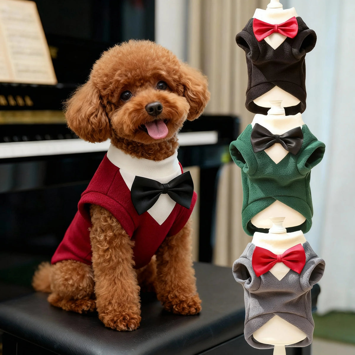 Formal Dog Tuxedo with Bow Tie