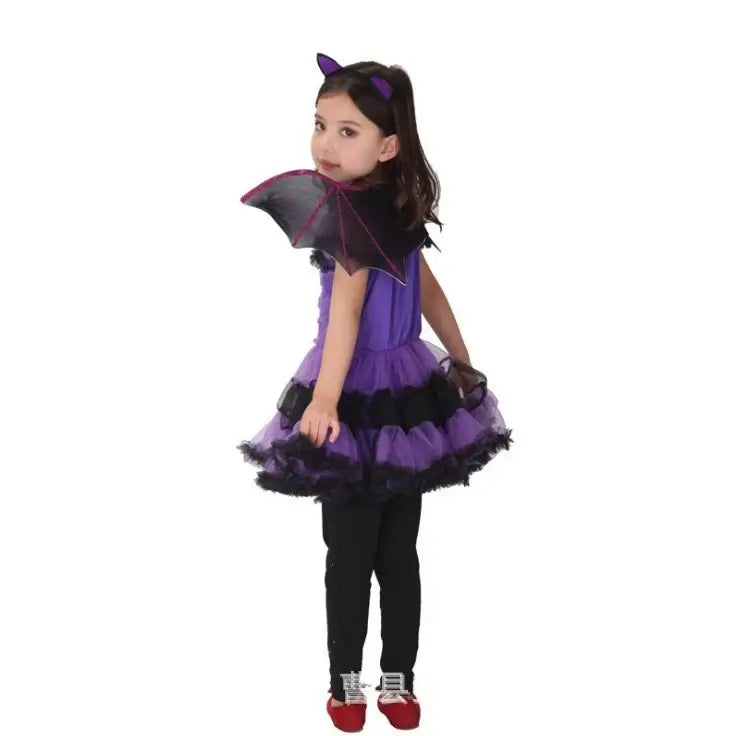Girls Halloween Bat Costume Dress