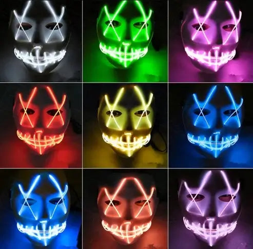 LED Glowing Halloween Face Mask