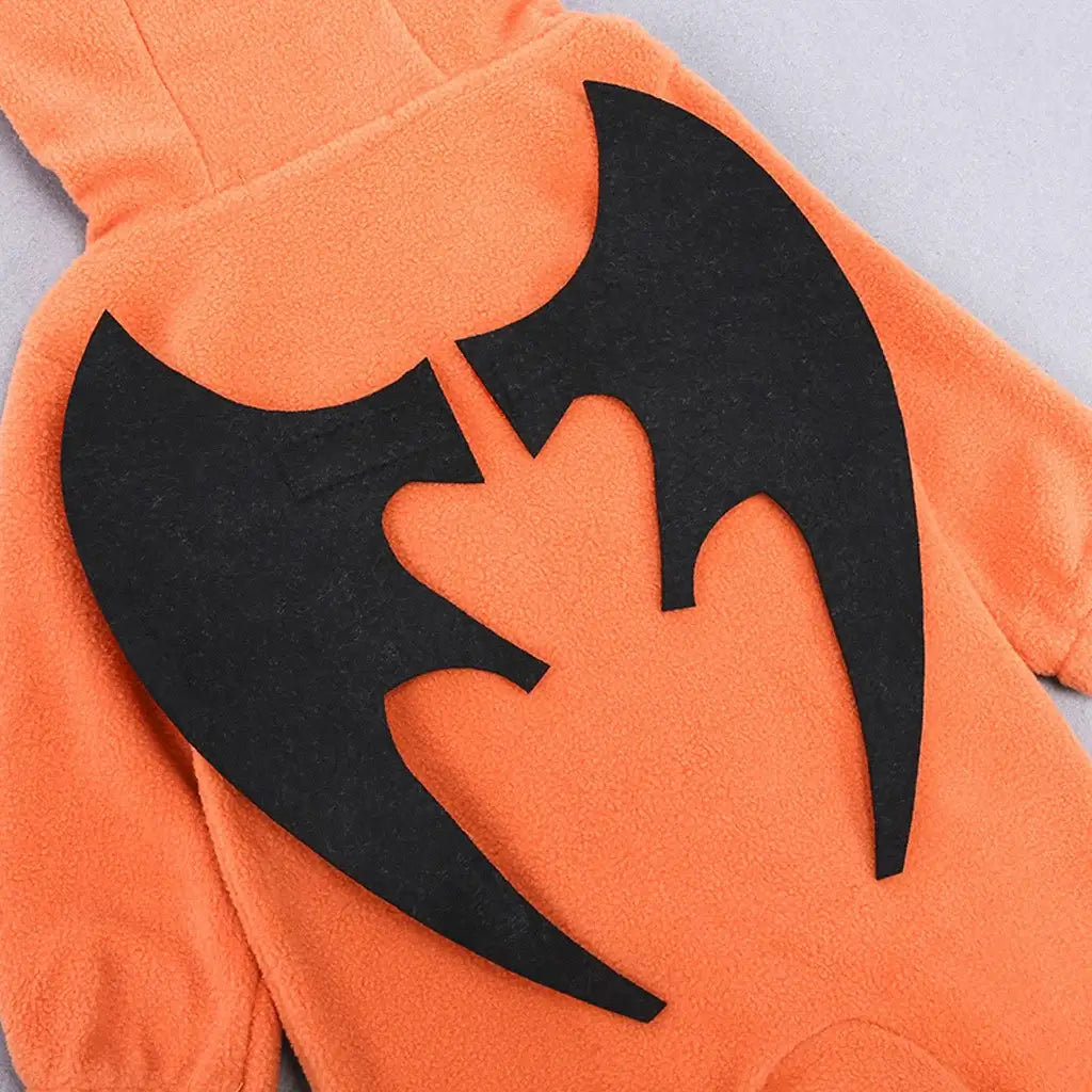 Baby Pumpkin Halloween Hooded Romper