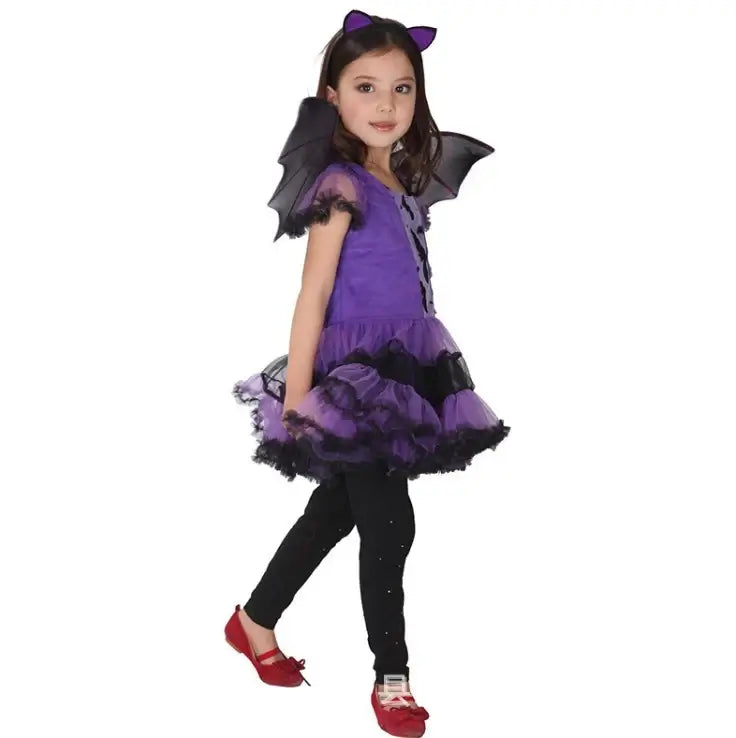Girls Halloween Bat Costume Dress