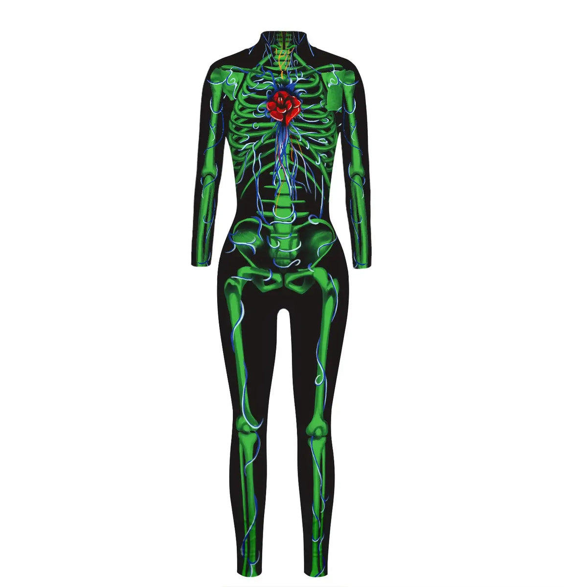 Halloween Skeleton Print Jumpsuit
