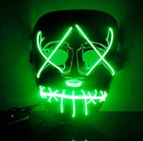 LED Glowing Halloween Face Mask