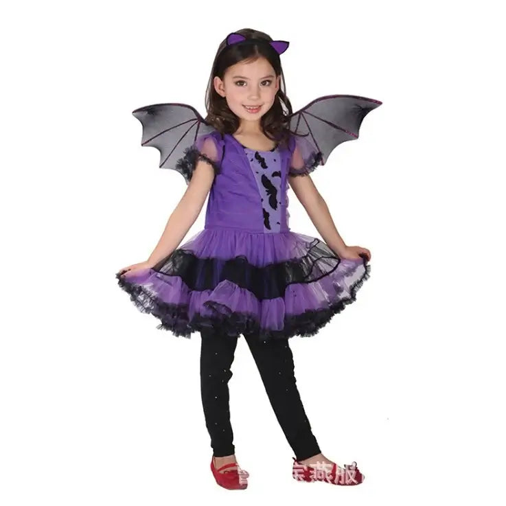 Girls Halloween Bat Costume Dress