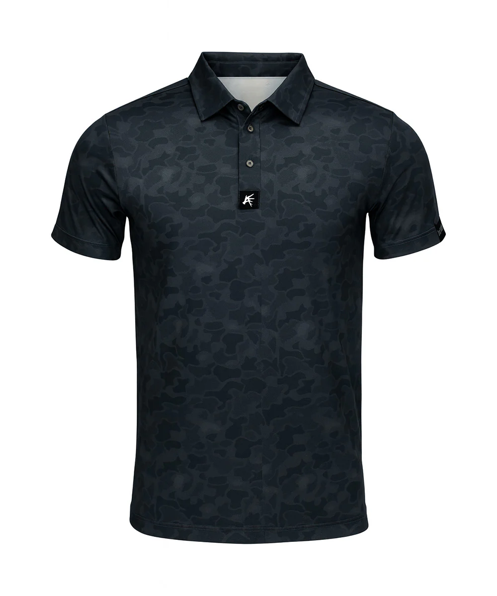 Black Marsh Camo Golf Polo