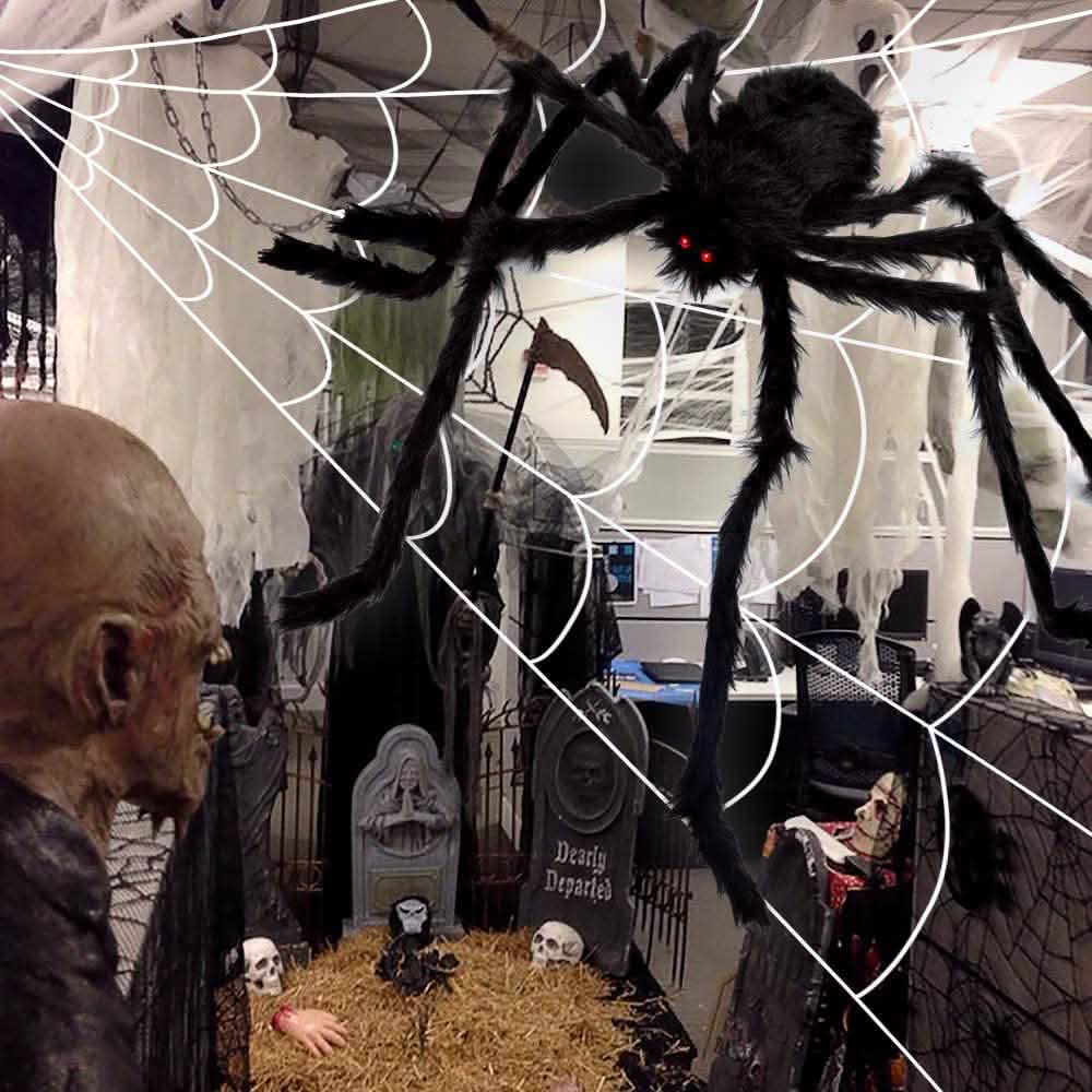 200" Halloween Spider Web with 59" Giant Spider