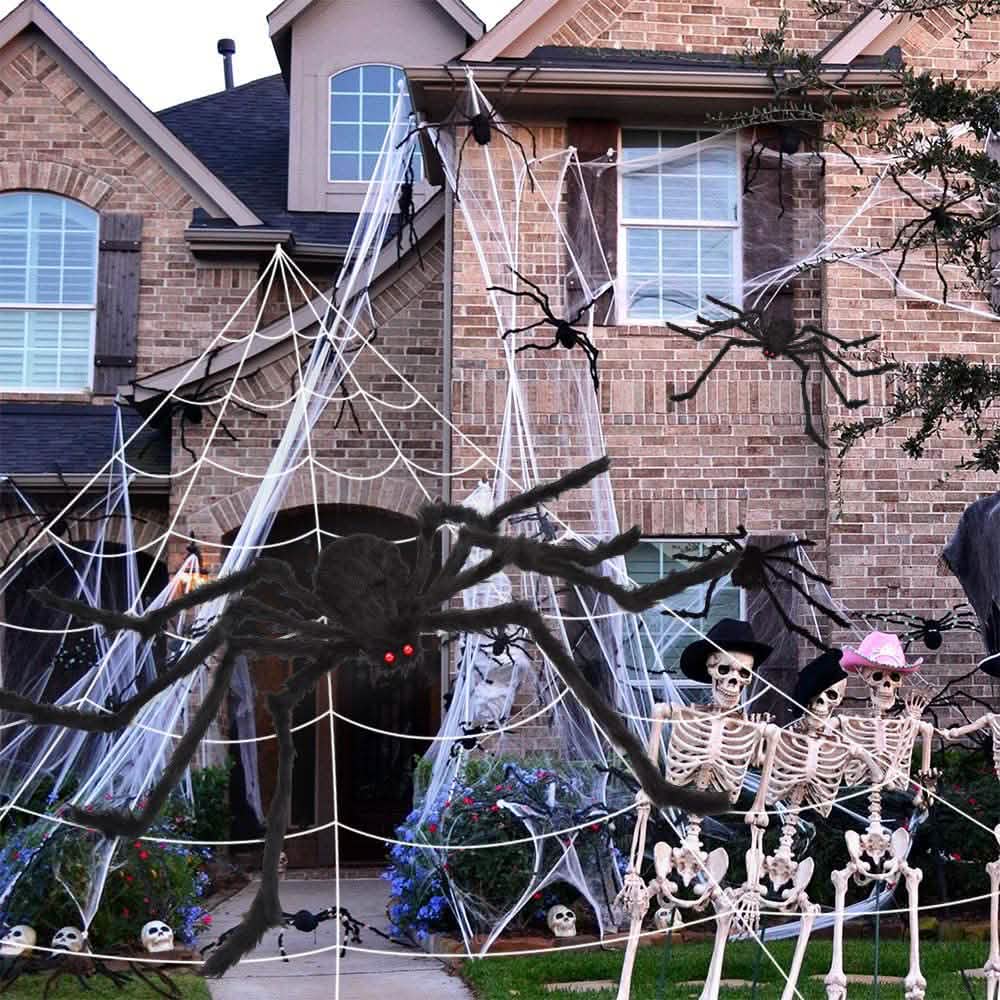 200" Halloween Spider Web with 59" Giant Spider