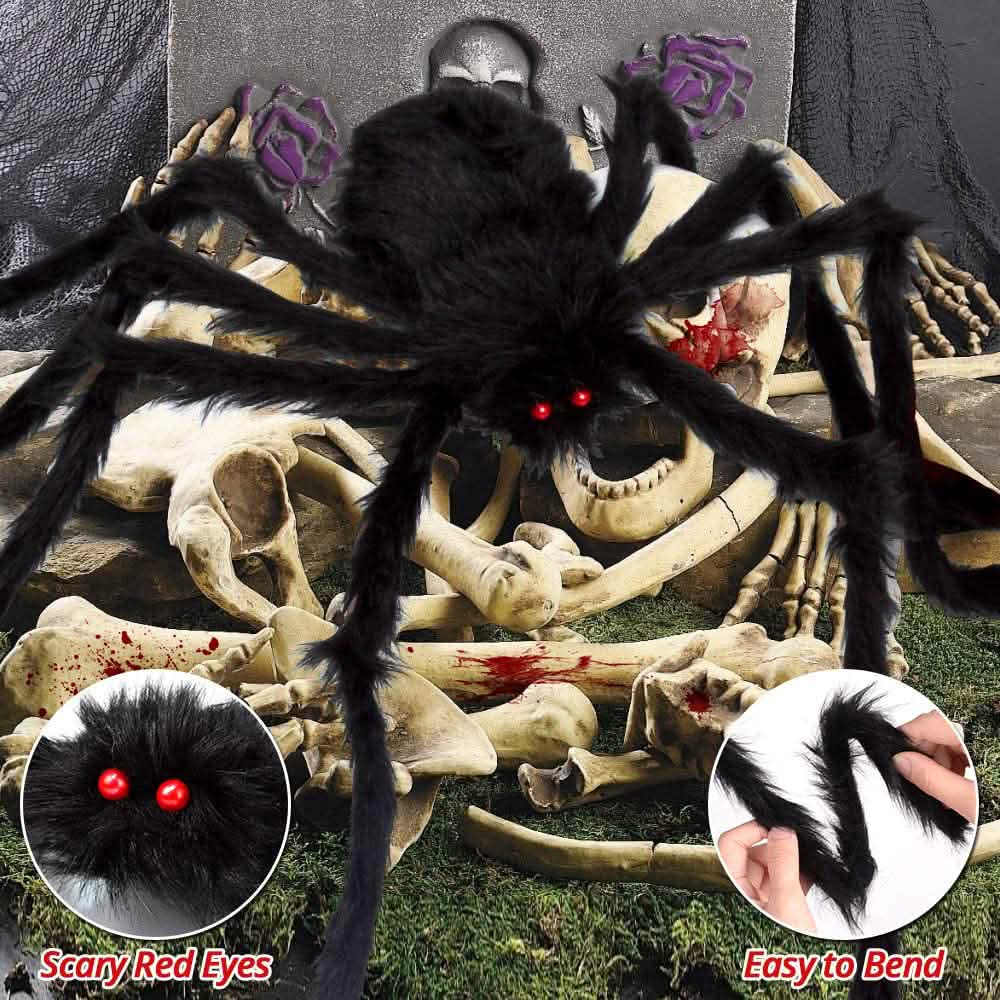 200" Halloween Spider Web with 59" Giant Spider