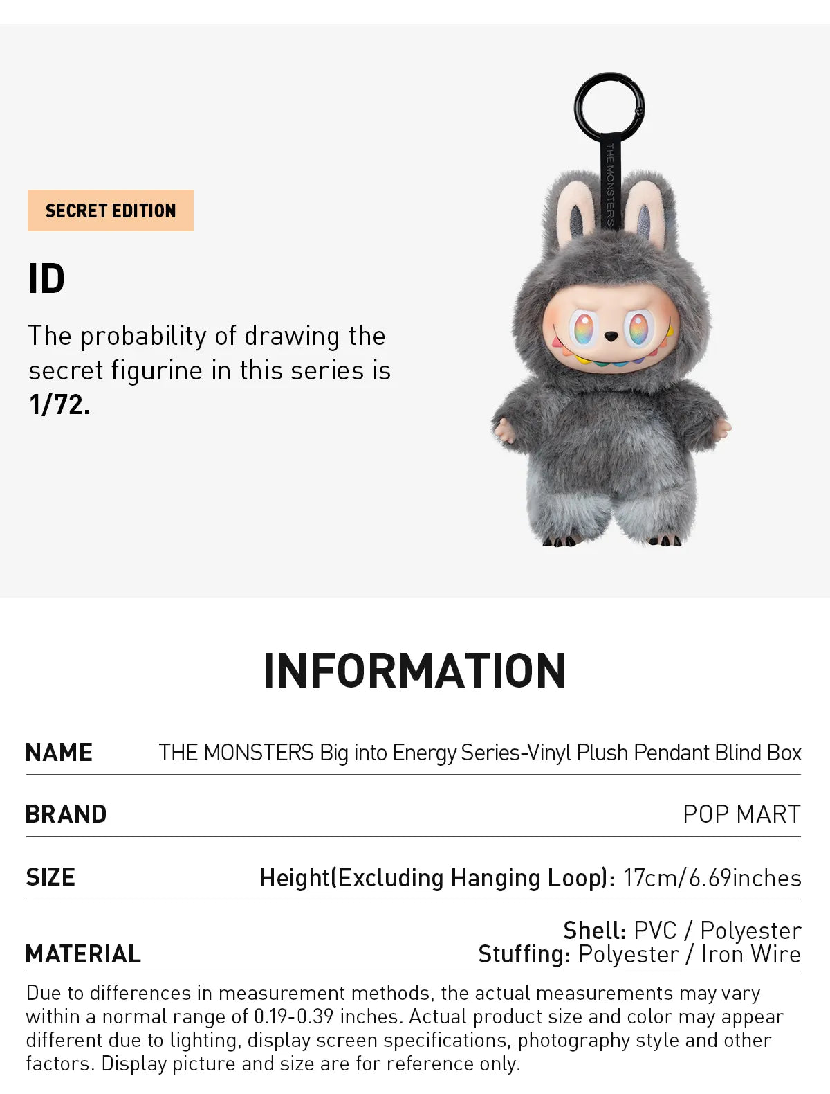 POP MART Labubu The Monsters Big Into Energy Blind Box