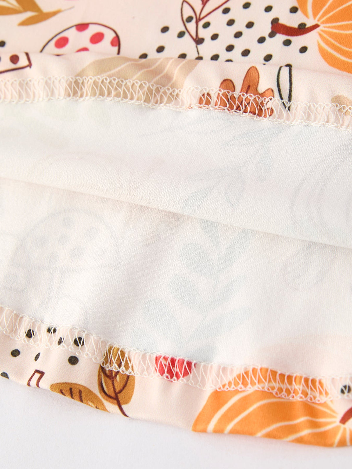 Girls Fall Pumpkin & Leaf Print Twirl Dress