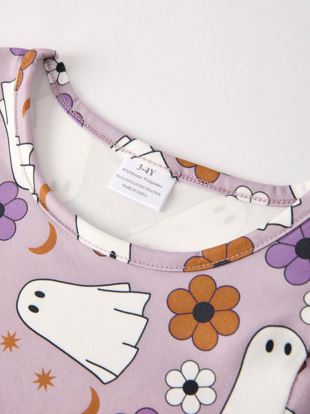 Girls 2-Piece Halloween Ghost & Stripe Dress Set
