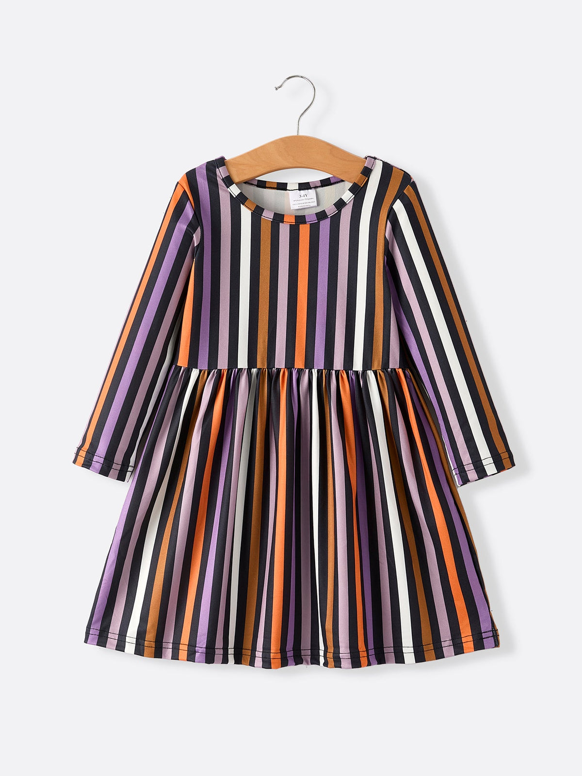 Girls 2-Piece Halloween Ghost & Stripe Dress Set