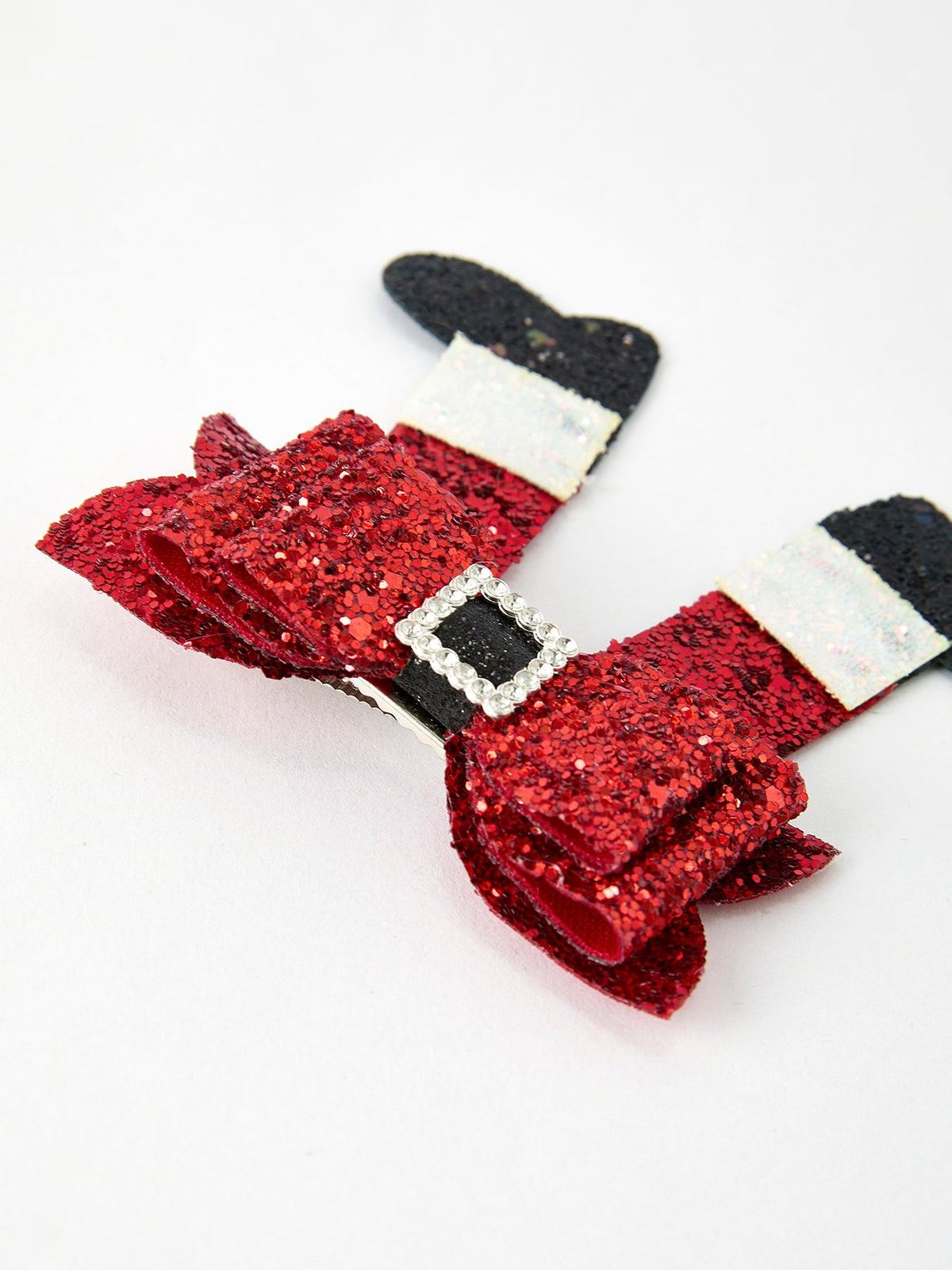 Christmas Red Sequin Bow Hair Clip