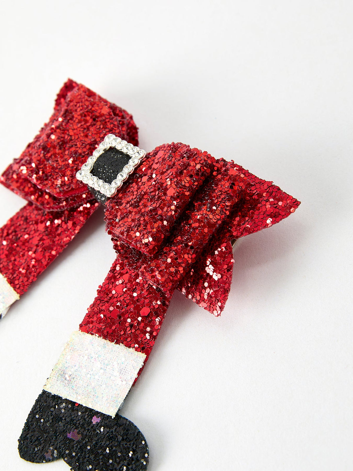 Christmas Red Sequin Bow Hair Clip