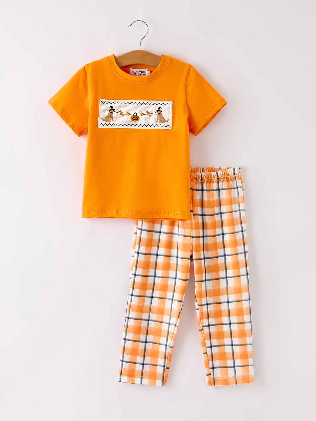 Halloween Smocked Boys Outfit Set
