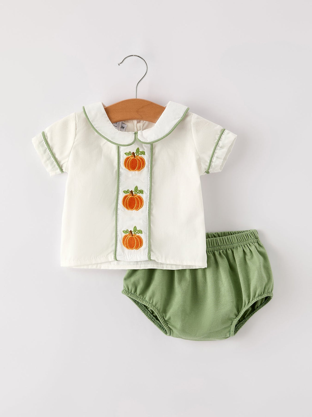 Applique Plaid Boys Bloomers Romper Set