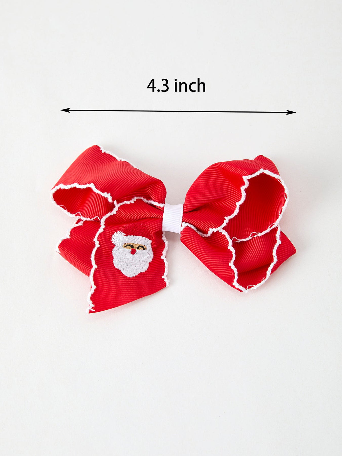 Girls Christmas Santa Bow Hair Clip