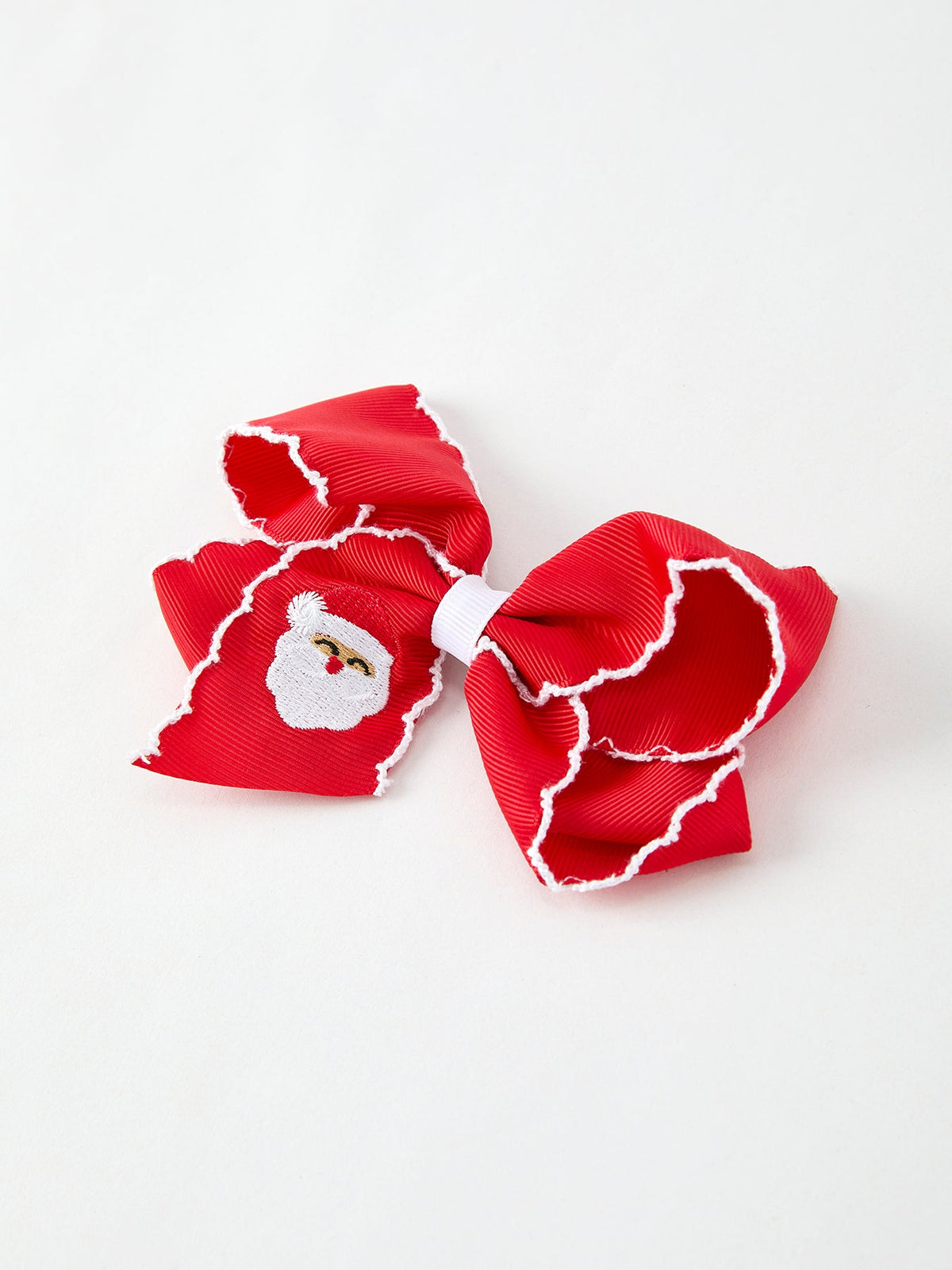 Girls Christmas Santa Bow Hair Clip
