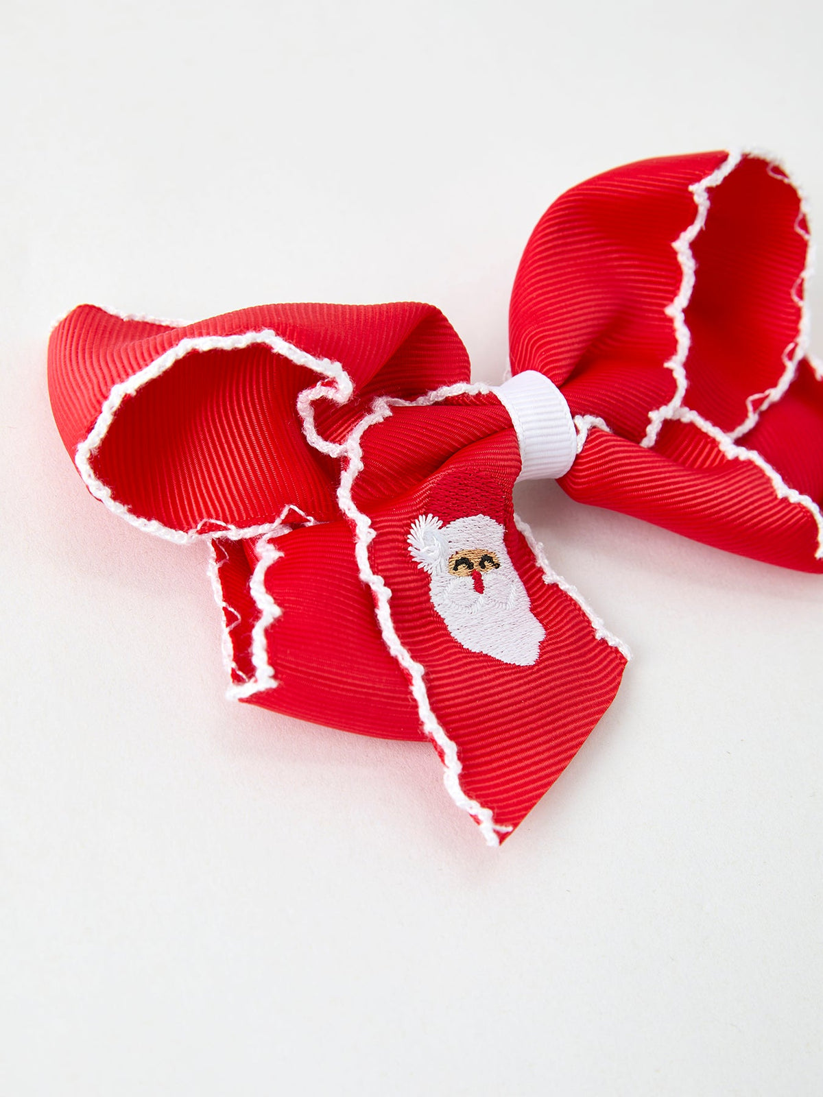 Girls Christmas Santa Bow Hair Clip