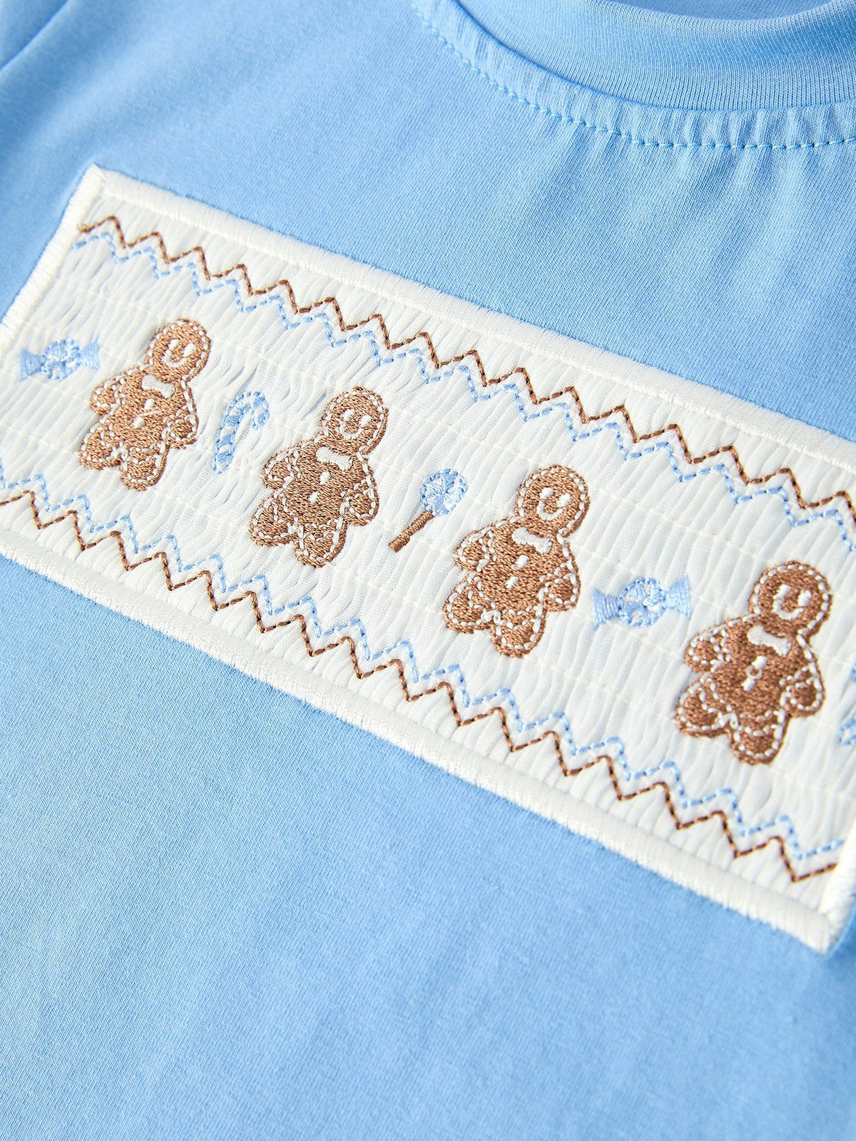 Boys Christmas Gingerbread Plaid Outfit Set