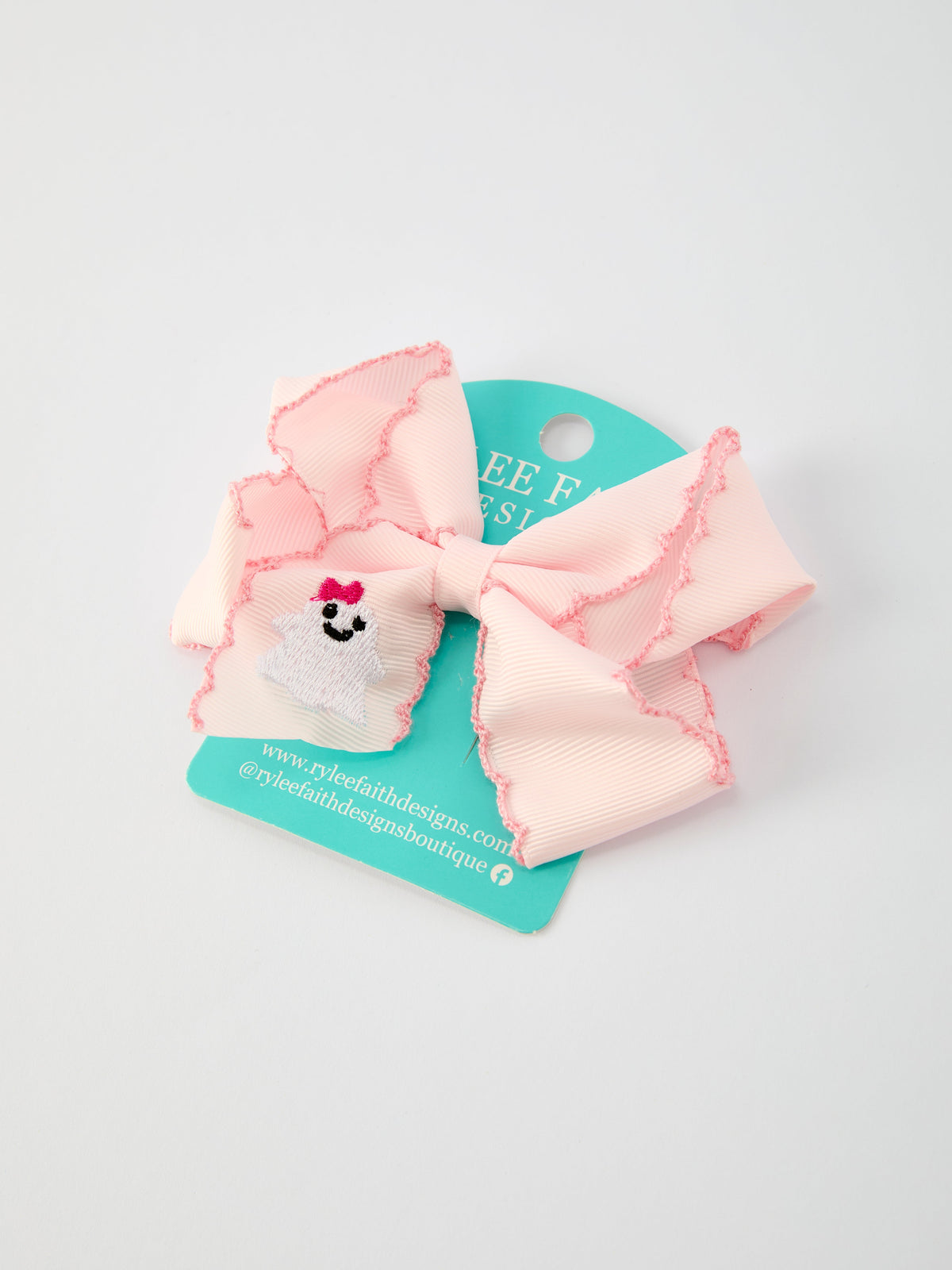 Girls Halloween Ghost Bow Hair Clip
