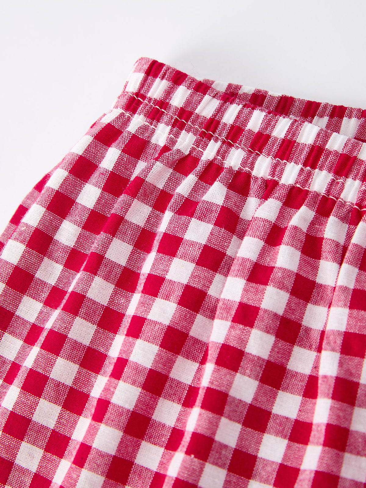 Boys Christmas Santa Sleigh Top & Plaid Pants Set
