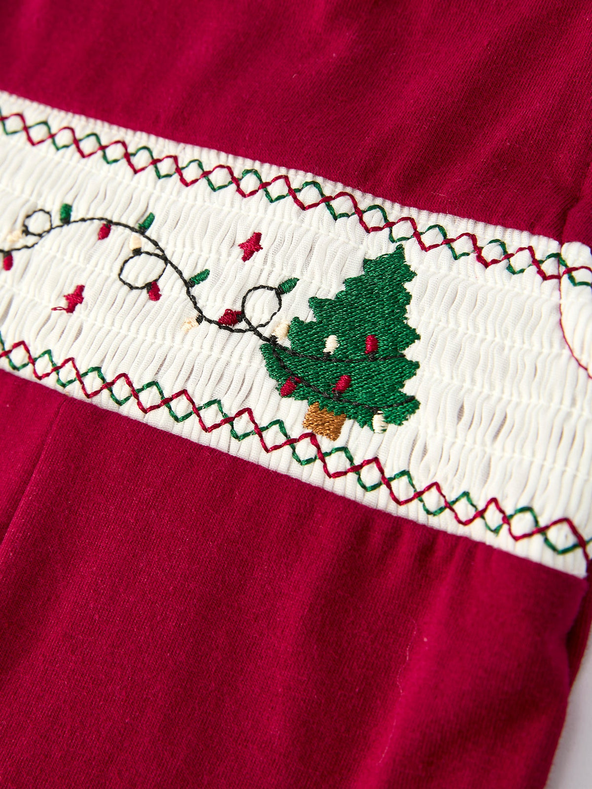 Baby Boys Christmas Dog Smocked Romper