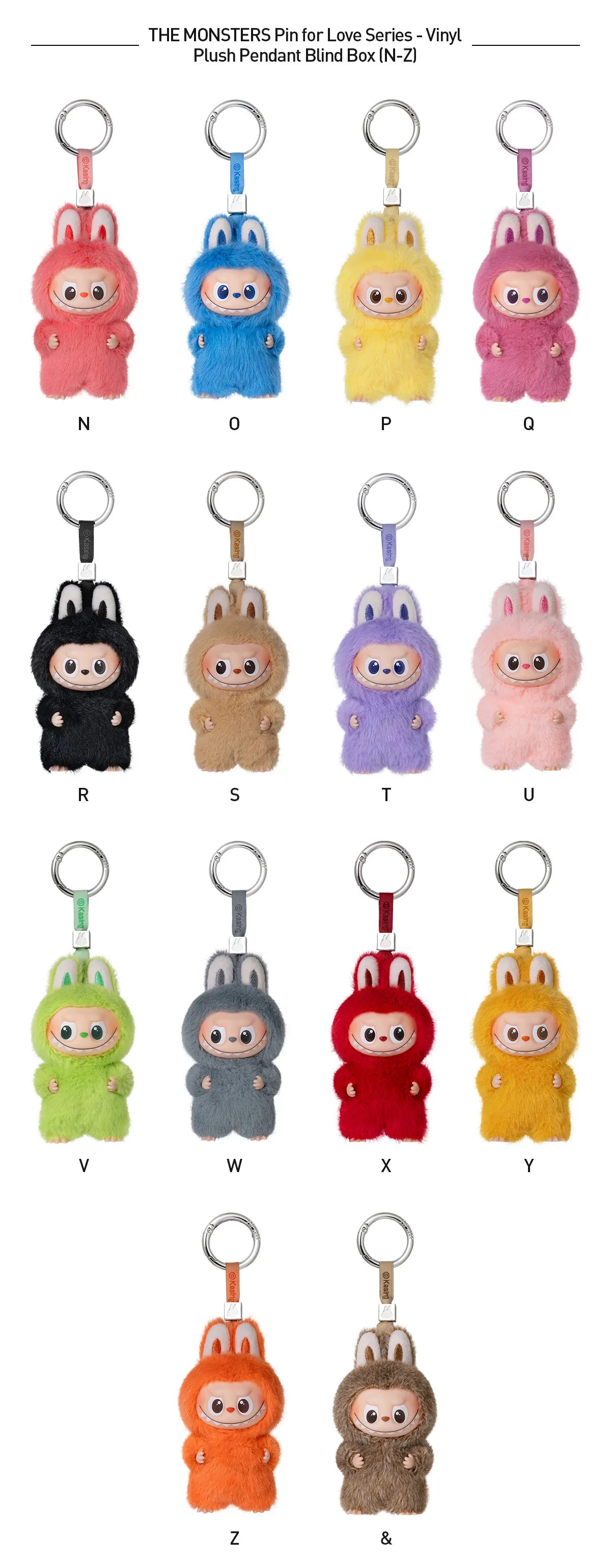 POP MART Labubu The Monsters Pin for Love Series (N–Z)