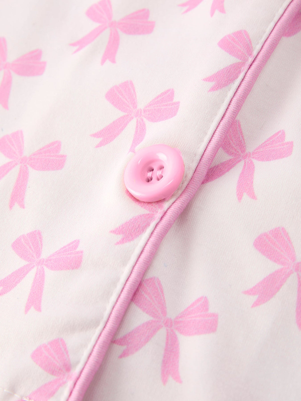 Mommy & Me Pink Bow Ruffle Pajama Set