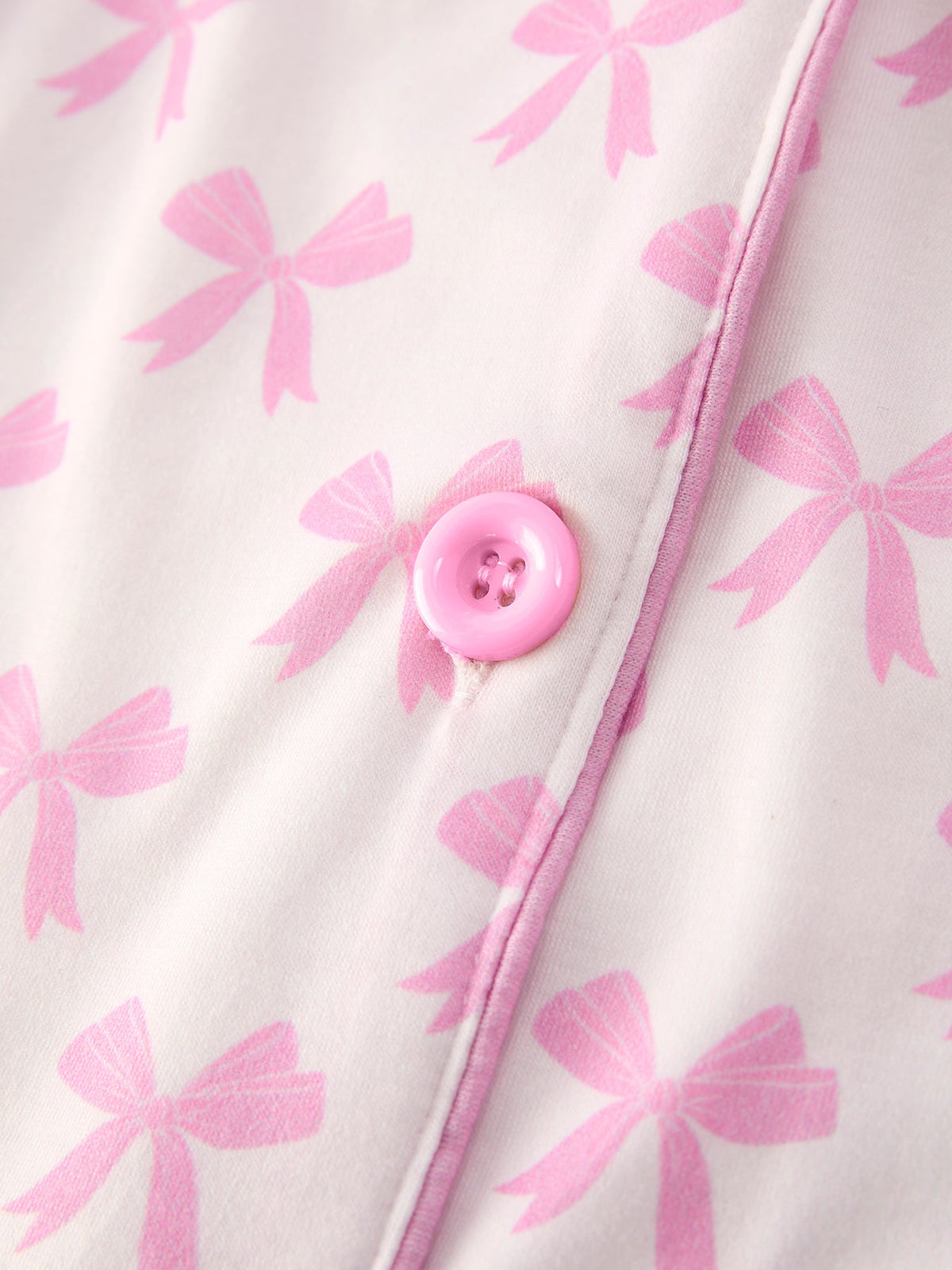 Mommy & Me Pink Bow Ruffle Pajama Set