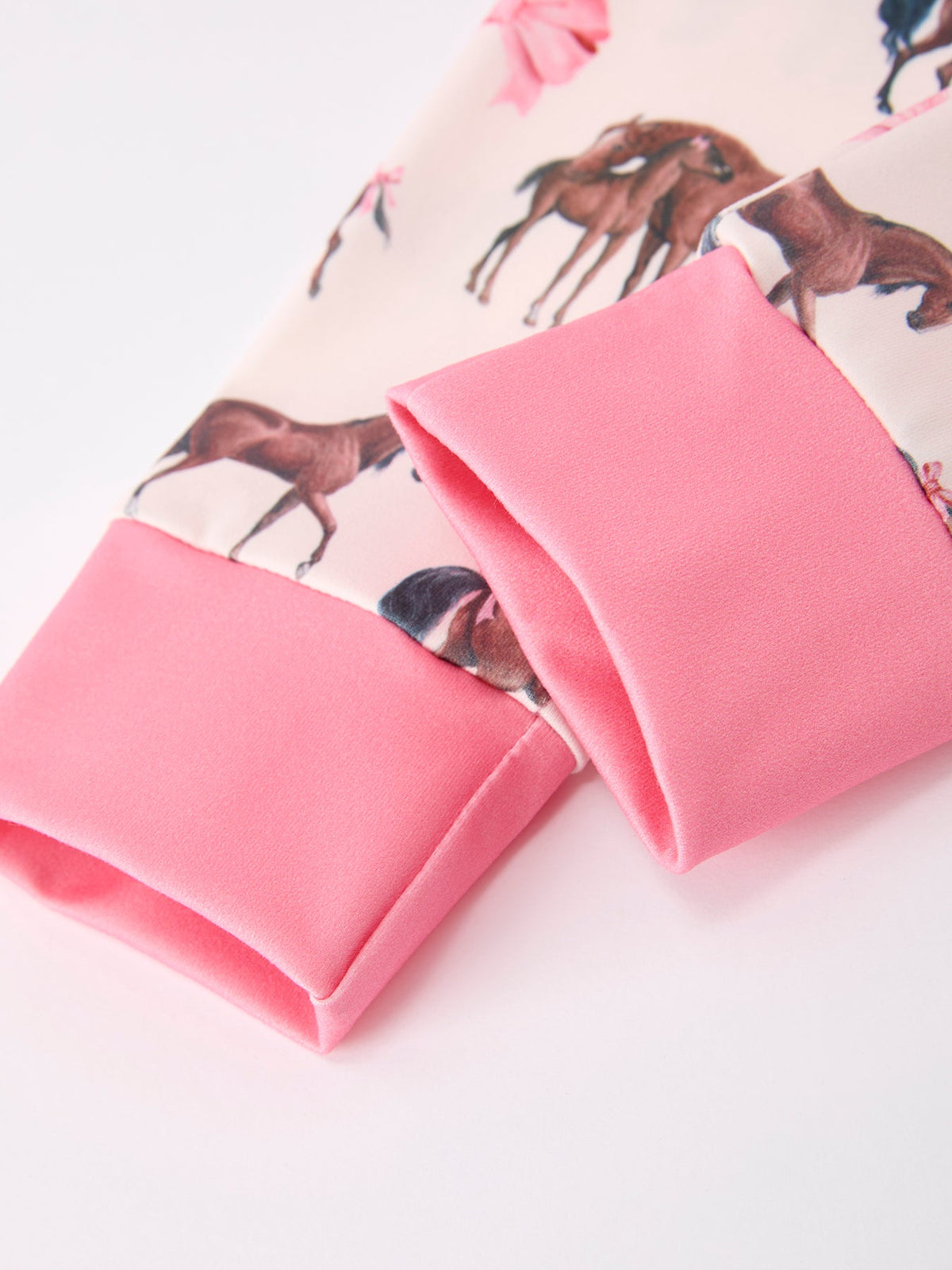 Girls Western Horse & Bow Pajama Set