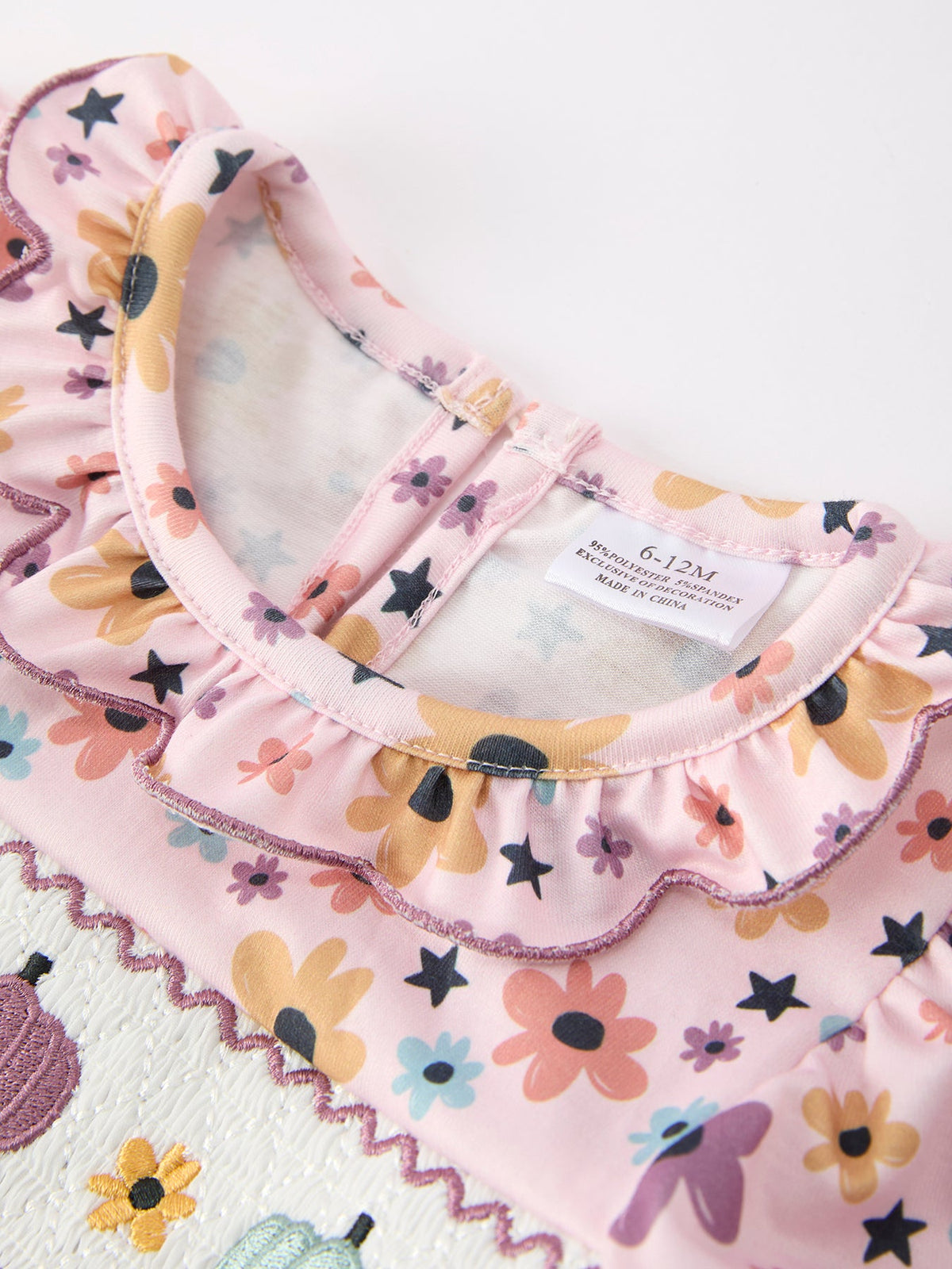 Girls Pumpkin Floral Bloomer Set