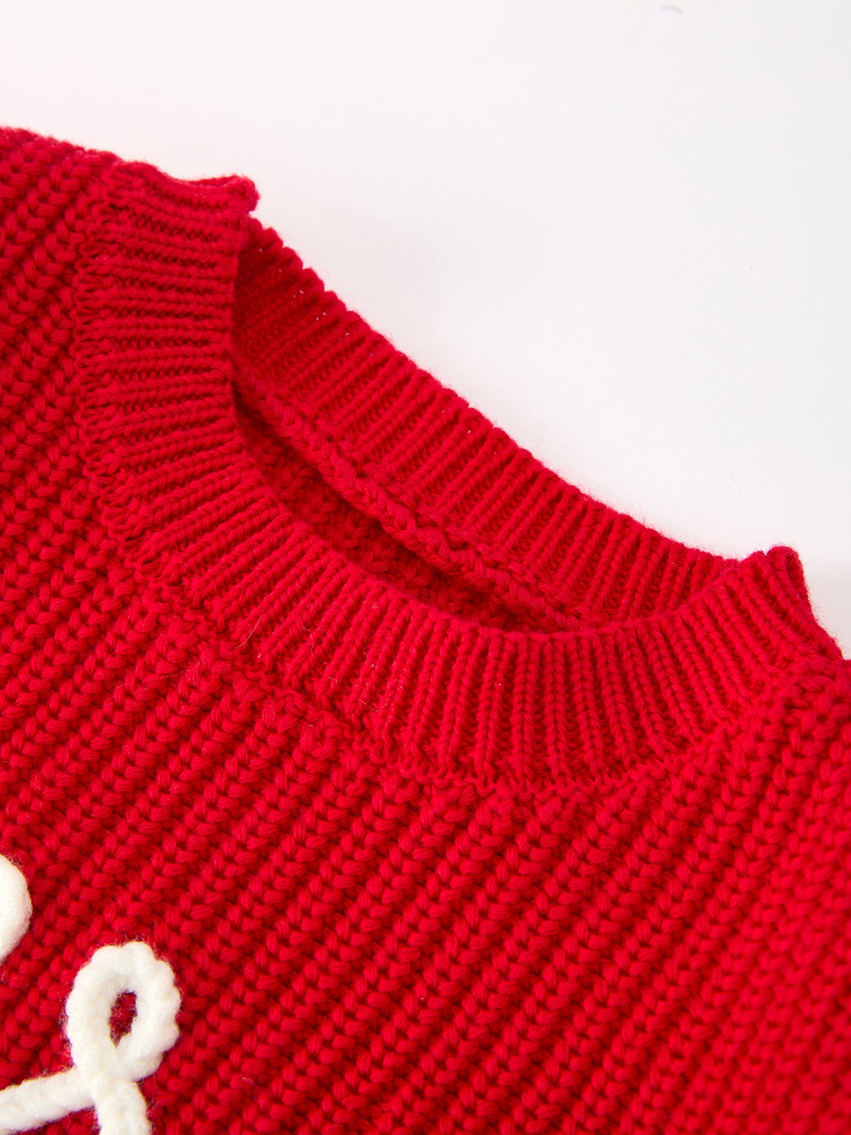 Baby Girls Red Christmas “Merry” Knit Romper