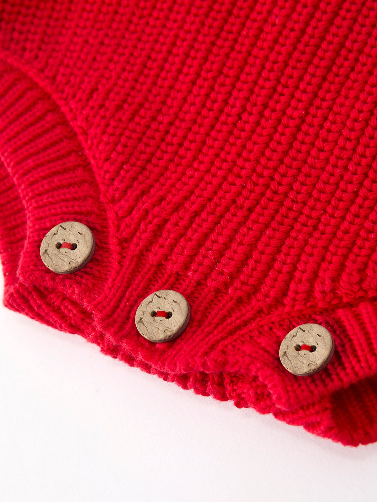 Baby Girls Red Christmas “Merry” Knit Romper