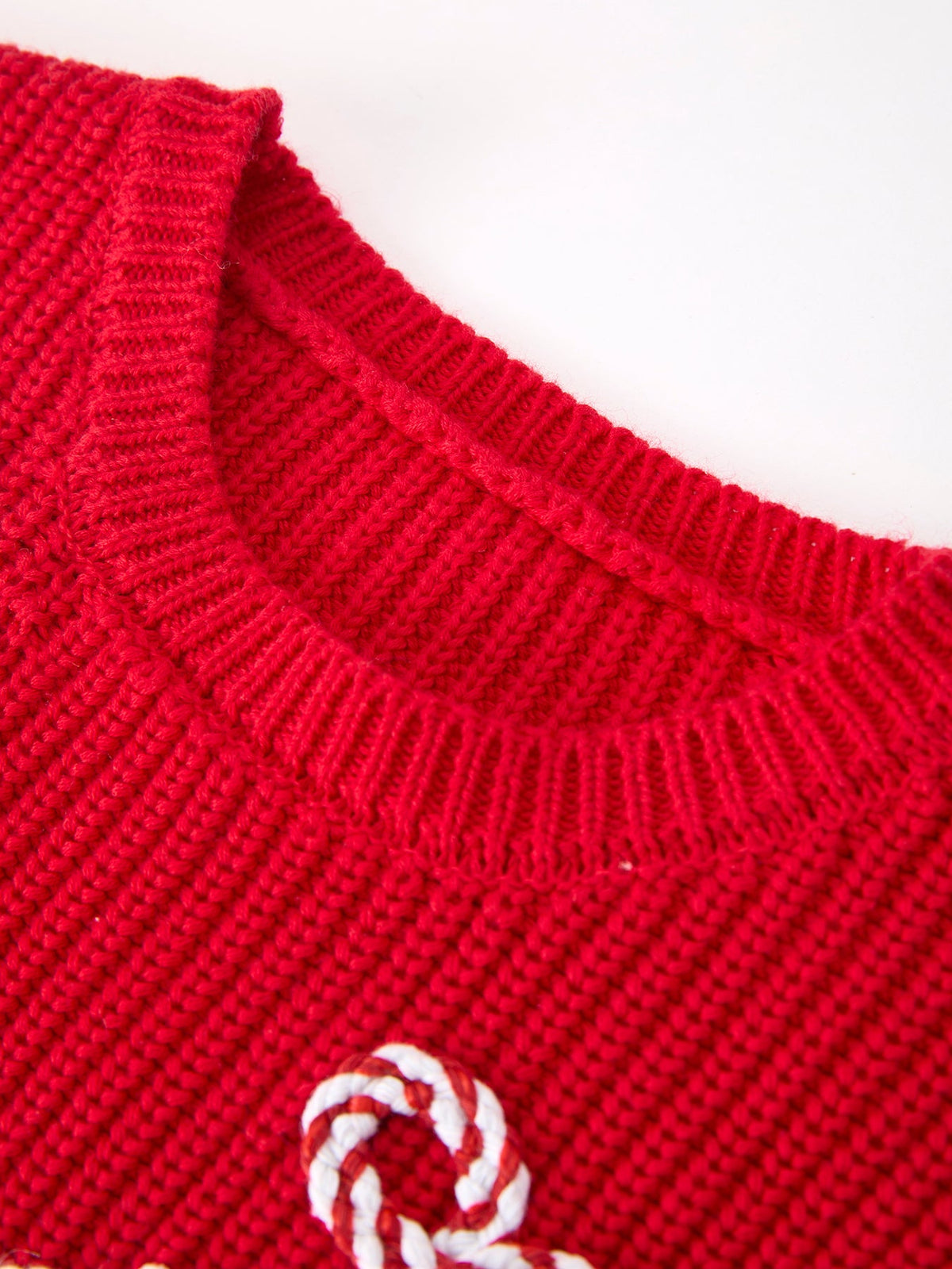 Baby Christmas Candy Cane “Merry” Knit Romper