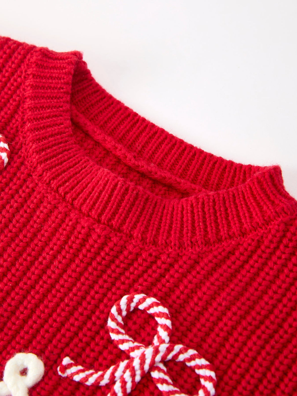 Baby Christmas Candy Cane “Merry” Knit Romper