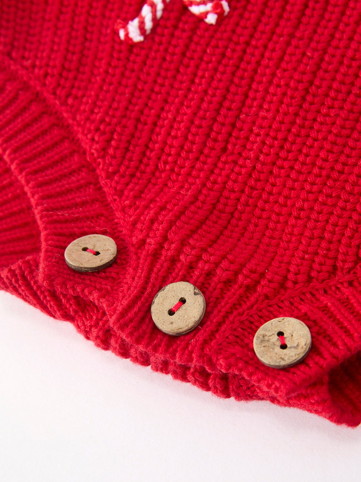 Baby Christmas Candy Cane “Merry” Knit Romper