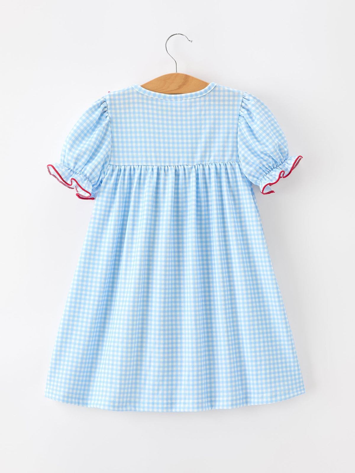 Girls Christmas Santa Bow Plaid Dress
