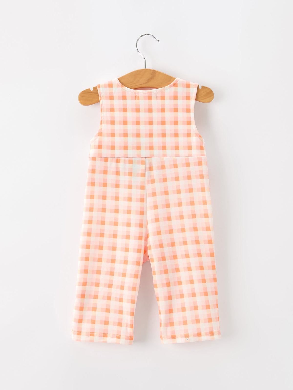 Baby Boys Halloween Pumpkin Plaid JonJon Romper