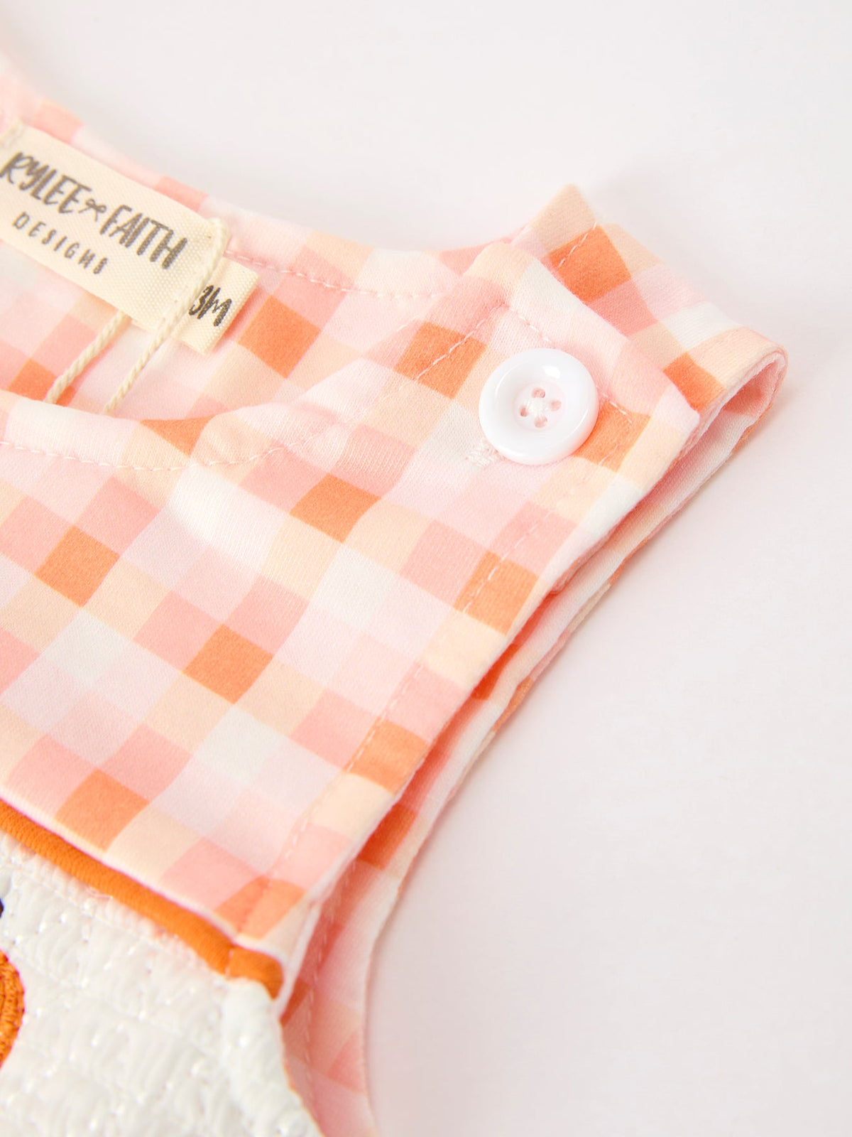 Baby Boys Halloween Pumpkin Plaid JonJon Romper