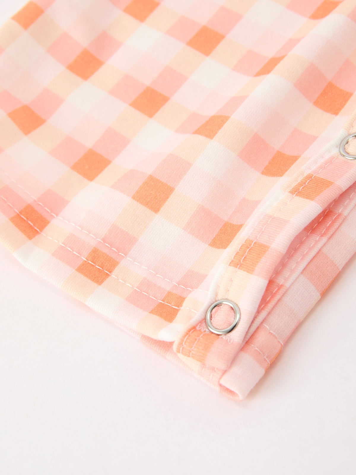 Baby Boys Halloween Pumpkin Plaid JonJon Romper