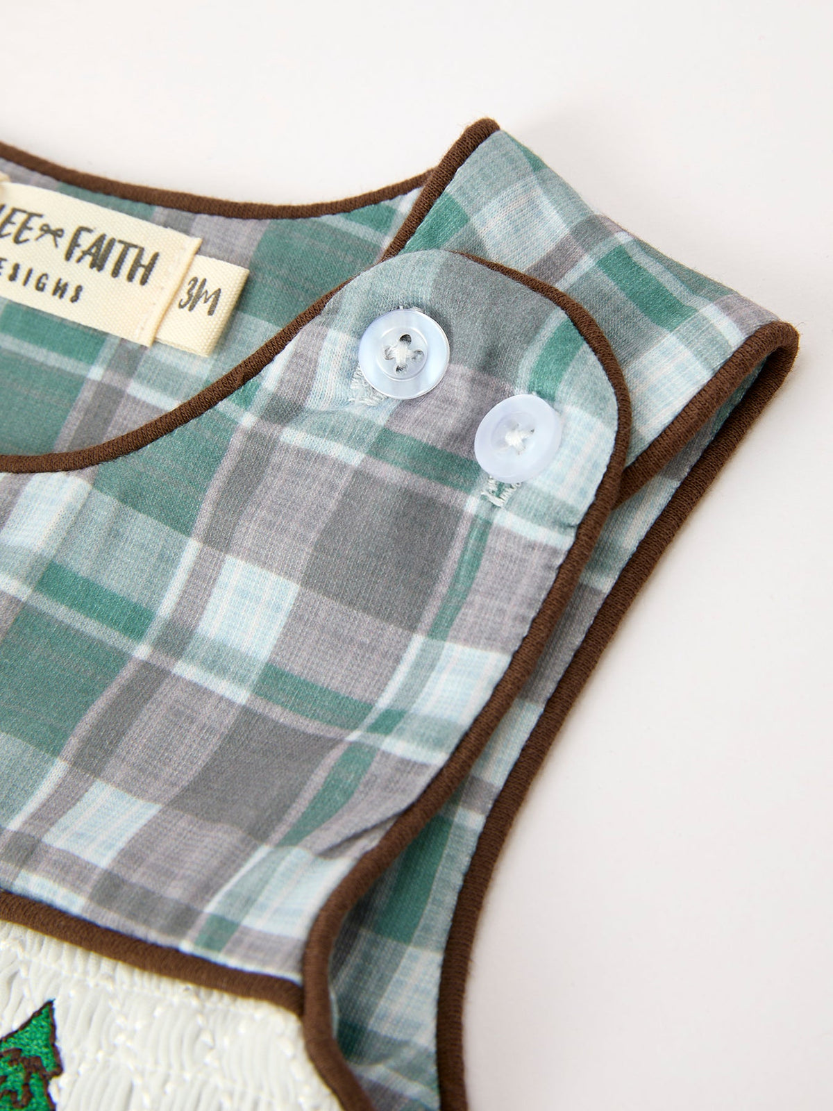 Baby Boys Plaid Moose Smocked JonJon Romper