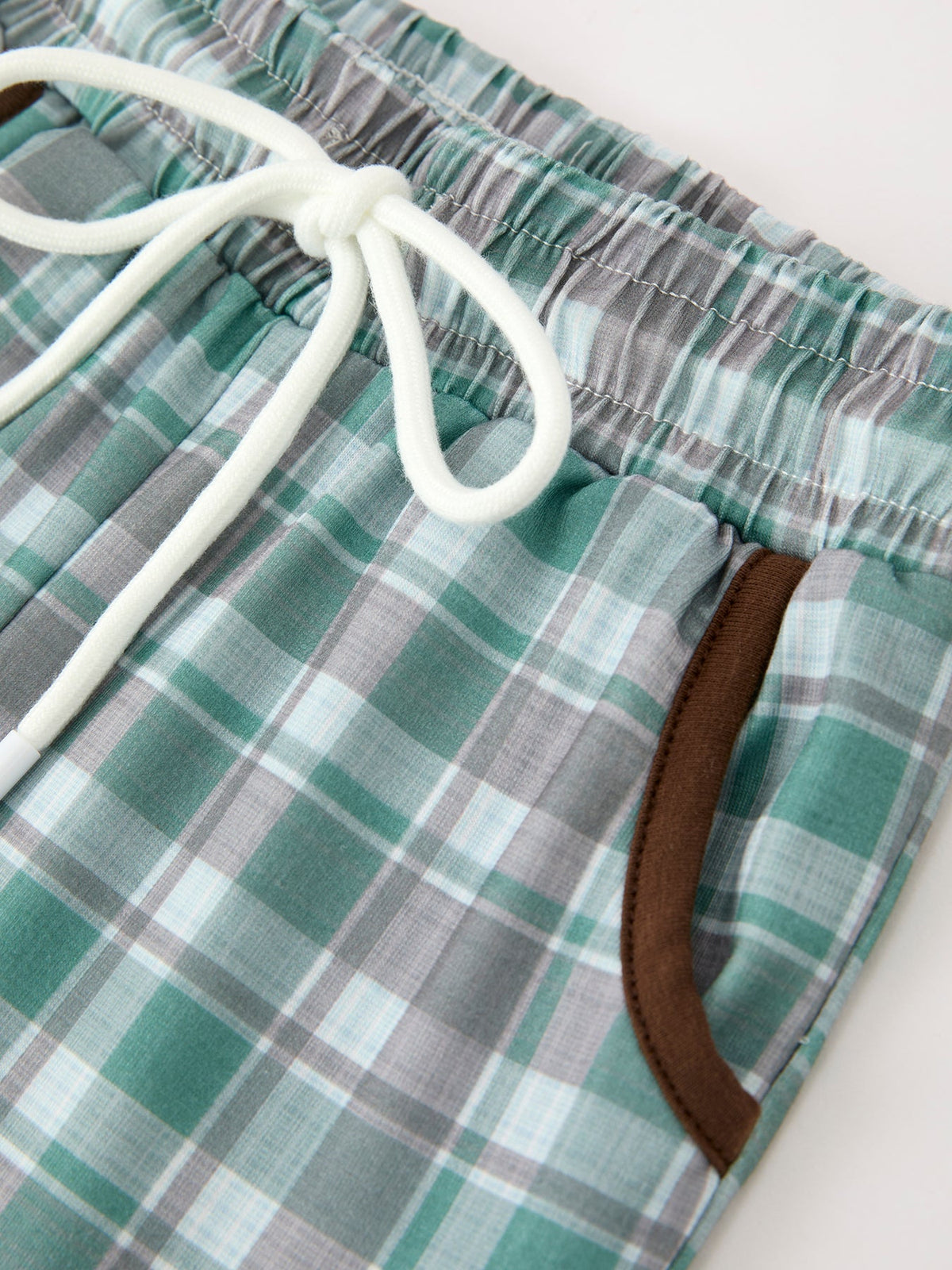 Boys Plaid Moose Smocked Top & Pants Set