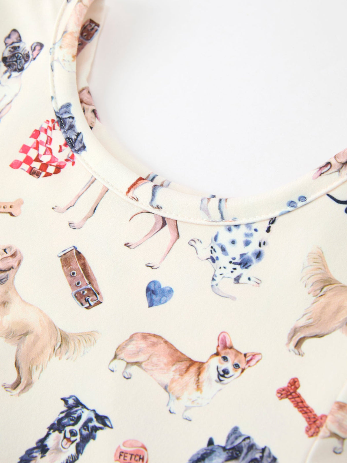 Fall Dog Print Girls Twirl Dress