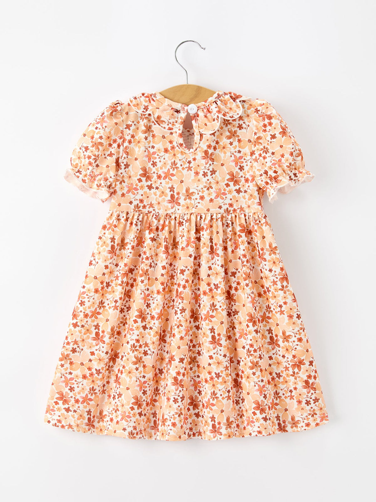 Rust Floral Girls Dress