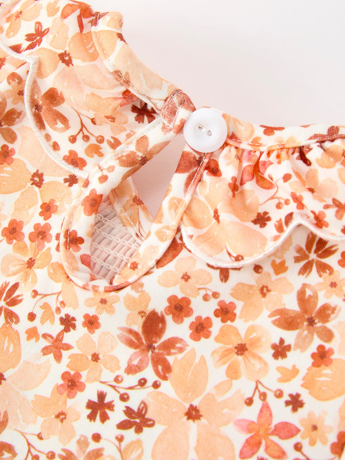 Rust Floral Girls Dress