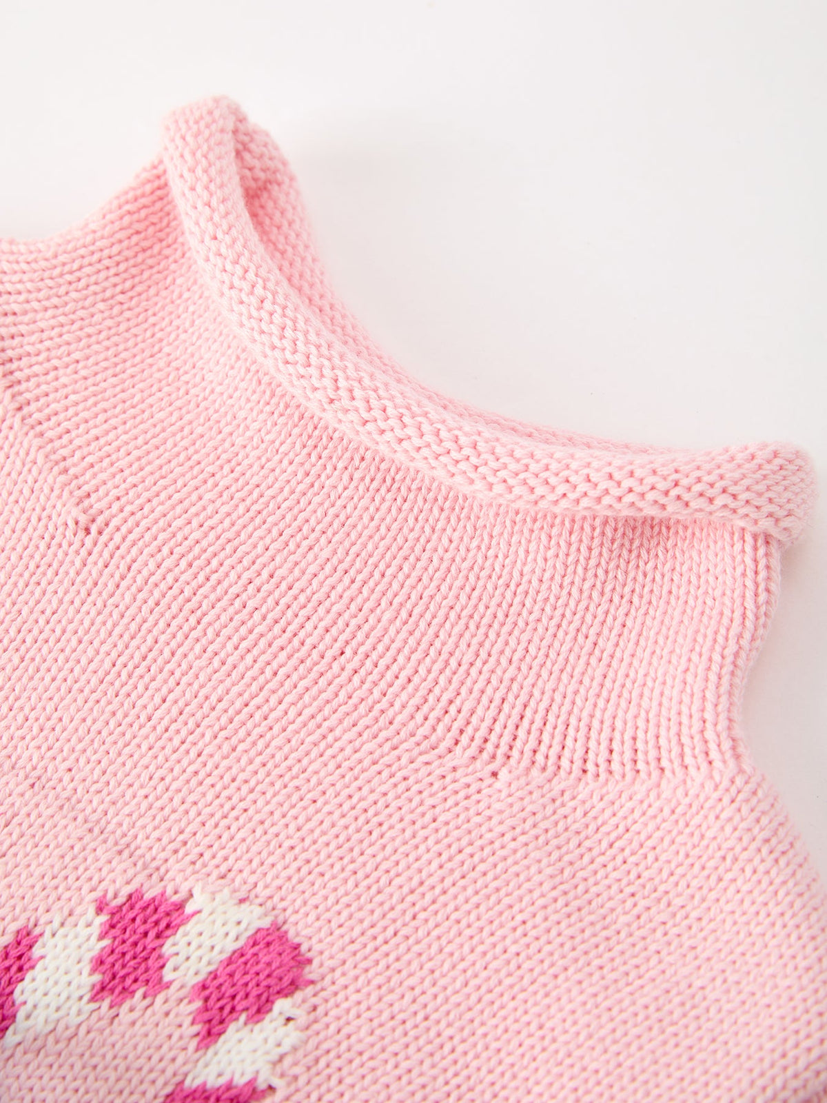Baby Girls Christmas Candy Cane Knit Romper