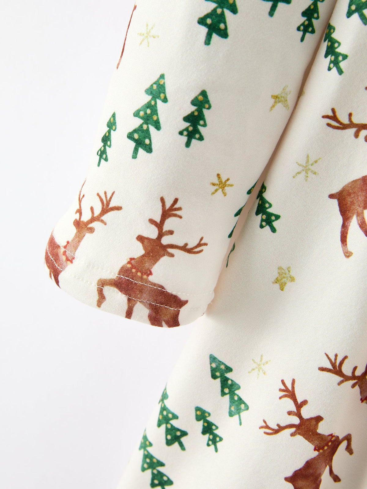 Girls Christmas Deer & Pine Tree Twirl Dress