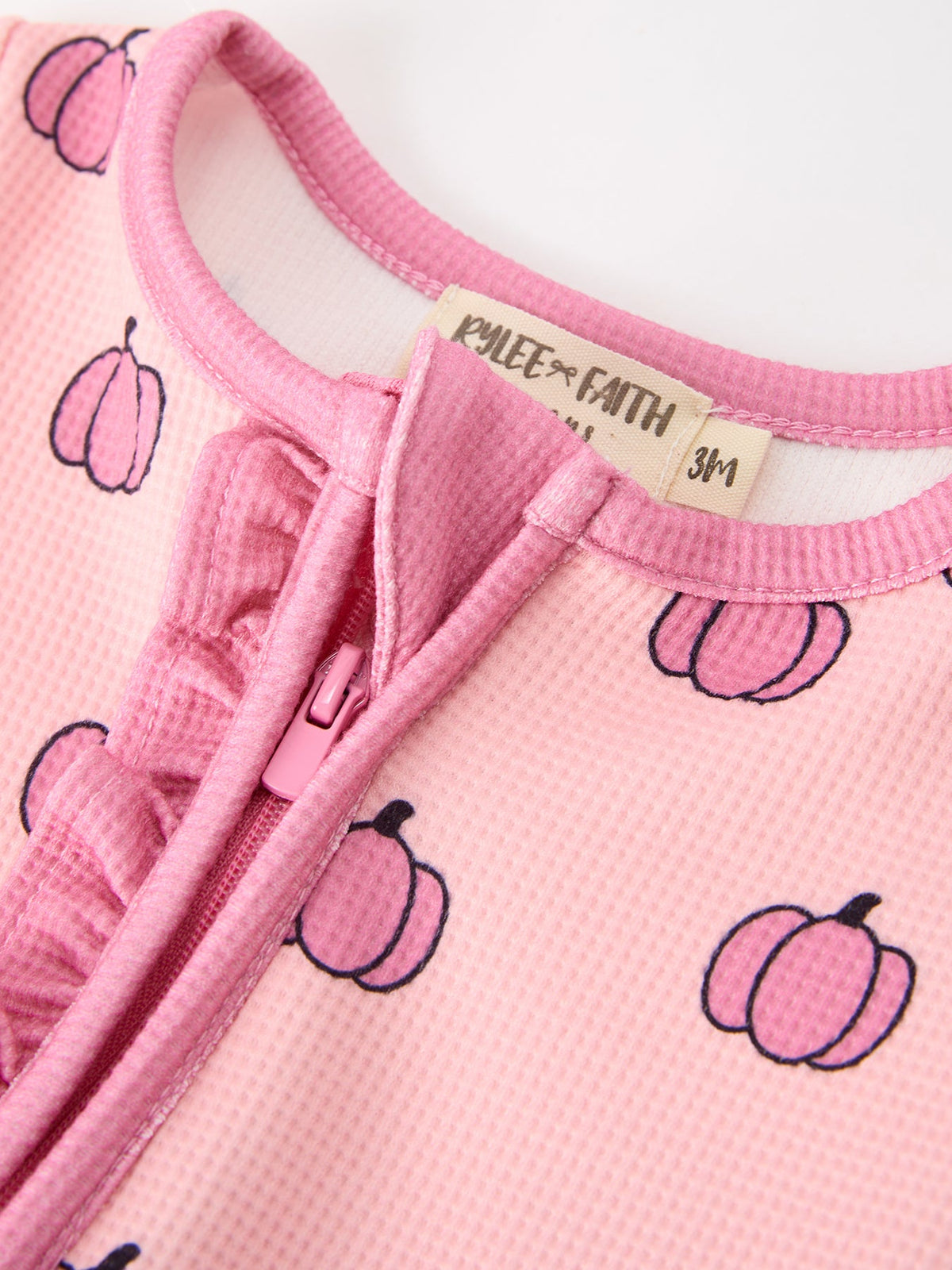 Pink Pumpkin Ruffle Zippy Romper